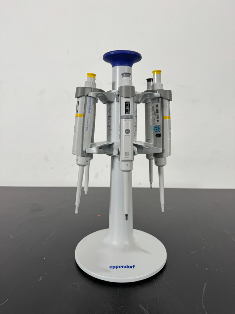 Image of Eppendorf Research Plus Single Channel Pipettes w/Stand - Quantity 6